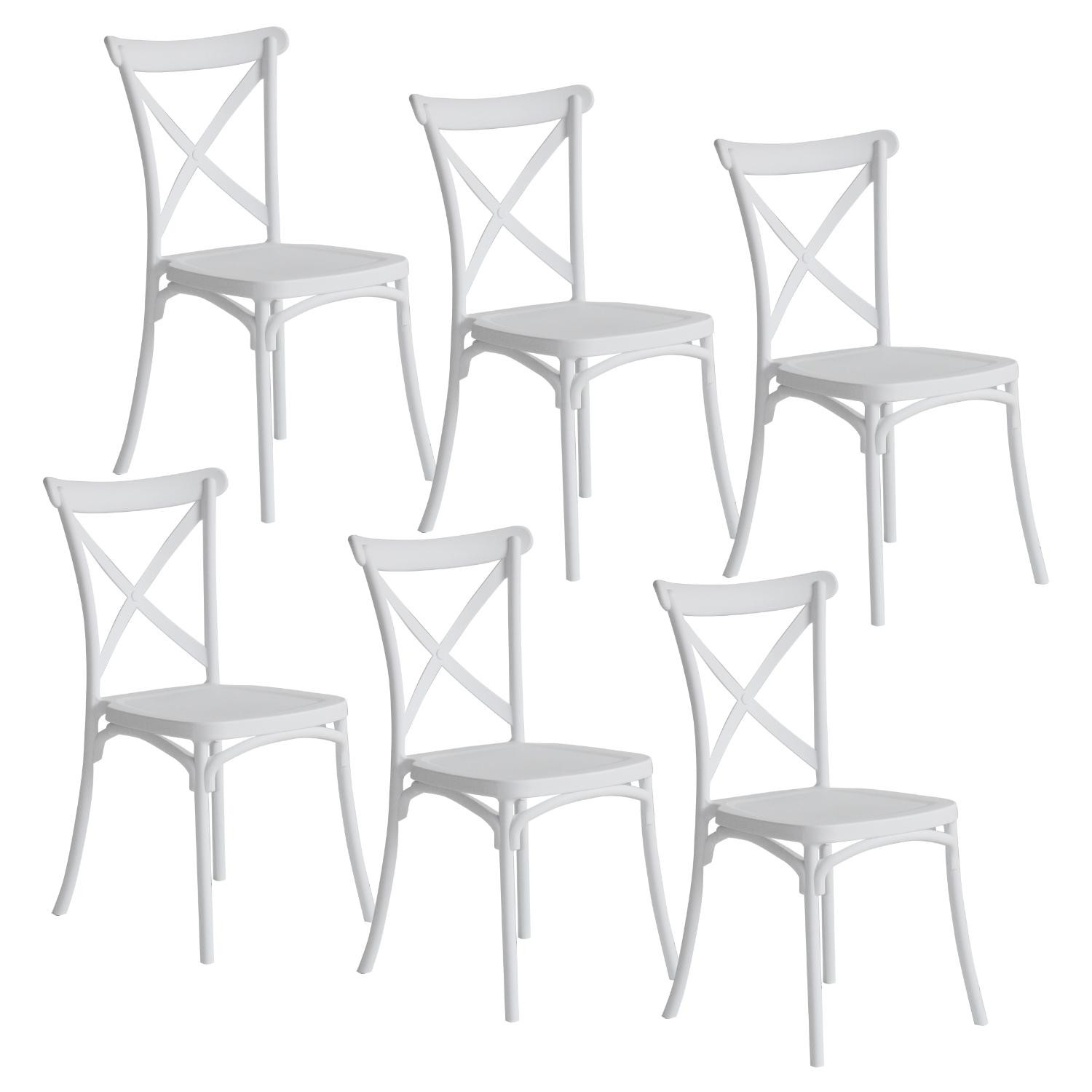 Pack 6 cadeiras de catering empilháveis Caroline 45x40x87.5cm 7house Cadeiras e cadeirões para exterior 1
